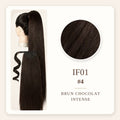 Extension Queue de Cheval à Clip Wrap Ponytail Lisse – IF01 BRUN CHOCOLAT INTENSE – Effet Naturel
