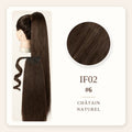 Extension Queue de Cheval à Clip Wrap Ponytail Lisse – IF02 CHÂTAIN NATUREL – Effet Naturel